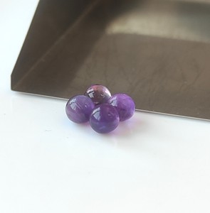 Esfera de bolas redondas de amatista genuina de 9mm, cuentas individuales sin perforar, joyería DIY, piedras preciosas, amatista suelta Natural de alta calidad - Product Image 5