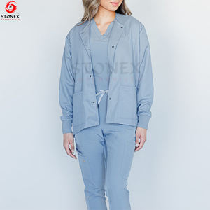Meilleure vente directe d'usine uniforme d'échauffement épais personnalisé vestes de gommage pour infirmière médicale de la marine pour femmes - Product Image 4