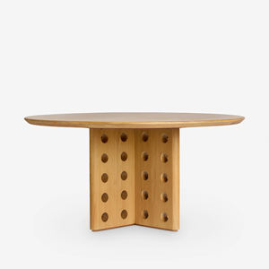 Table à manger moderne en bois massif en teck naturel pour hôtels, villas et maisons - Scottie - Product Image 6