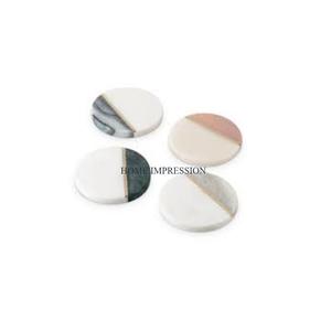 ชุดที่รองแก้วชาหินอ่อนขนาด4ชิ้นอุปกรณ์ตกแต่งโต๊ะสำหรับงานเลี้ยงงานแต่งงานเครื่องใช้ในครัวและบ้านรูปทรงตามสั่ง - Product Image 1