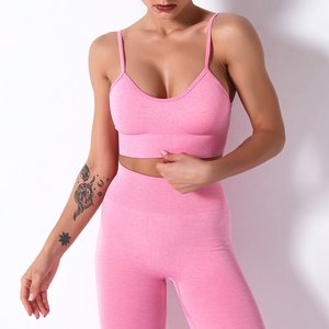 Conjunto de Yoga para Mujer, Ropa Deportiva para Gimnasio, Conjunto de Yoga Rosa, Top de Yoga y Traje Deportivo Transpirable - Product Image 3