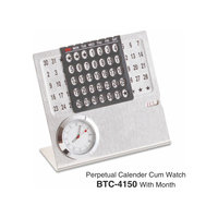 Calendrier Perpétuel Métallique Fait Main de Qualité Supérieure, Horloge Mensuelle 4x4, Petit Ensemble de Bureau, Cadeau d'Affaires, Exportation Mondiale, Modèle Regal