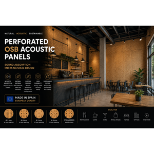 Panneaux acoustiques perforés 5mm 8mm, design industriel, absorption acoustique pour restaurants, cafés, bars, hôtels - Product Image 1