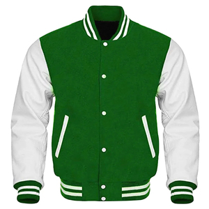 Chaqueta universitaria de manga de cuero OEM, ropa de calle para hombre, chaqueta universitaria para exteriores para hombre - Product Image 6