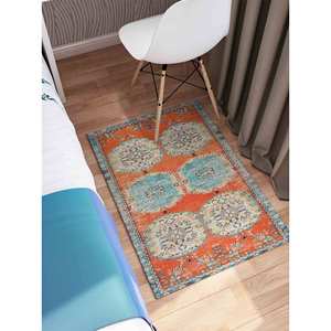 Printed <b>Rug</b>: Custom Moroccan Design <b>Thin</b> Decorative Entryway <b>Rug</b>,Nonwoven <b>Thin</b> <b>Rug</b> - Product Image 4