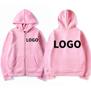 Streetwear d'hiver 2025, sweat à capuche pour homme, sweat à capuche zippé en coton avec logo de sérigraphie personnalisé, poids lourd - Product Image 5