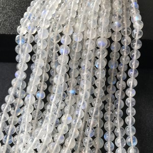 Piedras de Luna Arcoíris 100% Naturales, Certificadas por IGI, Grado AA, Forma Rondelle, Lisas, de 4.5mm-6mm, Fuego Azul, Multifuego, Vivaaz Gems Jaipur - Product Image 6