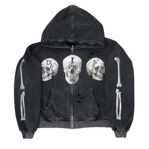 Ensemble sweat-shirt et pantalon de survêtement ample en coton 100% 430 g/m², style streetwear, patchwork délavé, sweat-shirt lourd - Product Image 6