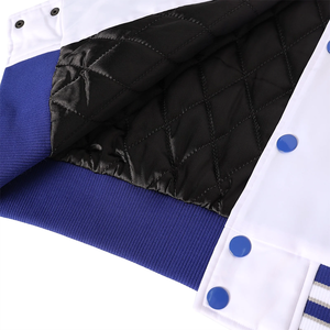 Veste bomber universitaire imperméable de qualité supérieure Phi Beta Sigma, bleu royal et blanc, streetwear grec avec logo brodé personnalisé sur le devant - Product Image 6