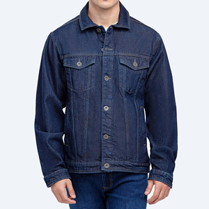 Veste en jean pour homme de haute qualité, sans col, tissu confortable, design tricoté imprimé sur toute la surface, imperméable, hiver - Product Image 4