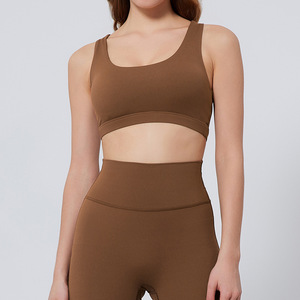 Soutien-gorge de sport léger à dos nageur pour femme, taille XS, maintien moyen, rembourrage offrant un maintien maximal, idéal pour le fitness et le yoga, doublure en spandex sur le devant - Product Image 5