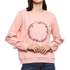 เสื้อสเวตเชิ้ตผู้หญิงถักนิตติ้งลำลองสำหรับฤดูหนาวแบบใหม่  รับสกรีนโลโก้  ลายเรียบ  ผ้าฝ้าย 100% ขายตรงจากโรงงาน - Product Image 5
