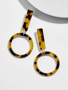 เครื่องประดับแฟชั่นเรซินอะคริลิคสำหรับผู้หญิงต่างหูดอกไม้แห้งสไตล์นางฟ้าทำด้วยมือ - Product Image 3