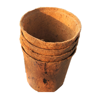 Pot de coco de noix de coco pour l'utilisation de semis Conteneur de pépinière biodégradable à partir de fibres naturelles pour la plantation de jardinage