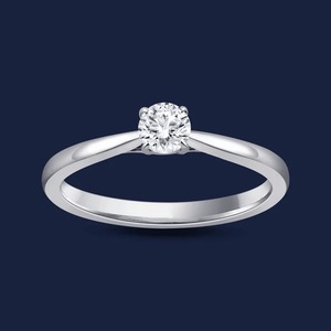 Bague Diamant Rond Effilé avec Diamant de Laboratoire Rond de 0,30 Carat H+-SI en Or Massif 14K, Idéale pour le Quotidien et les Cadeaux - Product Image 2