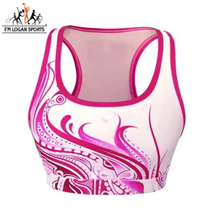 Sujetador deportivo con estampado personalizado para mujer, ropa para gimnasio, Fitness, compresión, entrenamiento, FM, LOGAN, superventas - Product Image 6