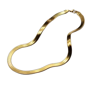 Cadena de Oro Fino de 18K con Eslabones de Serpiente, Collar Geométrico de Moda con Diamantes y Perlas de Oro de 18K para Fiestas, Regalos Religiosos - Product Image 3