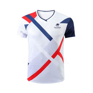 Maillot de tennis respirant à séchage rapide et évacuant l'humidité, 100 % polyester, haute qualité, vente en gros - Product Image 1