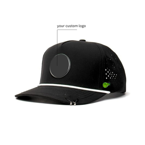 Gorra de golf impermeable de 5 paneles con logo bordado personalizado, OEM/ODM, de alto rendimiento, snapback, de secado rápido, al por mayor - Product Image 4