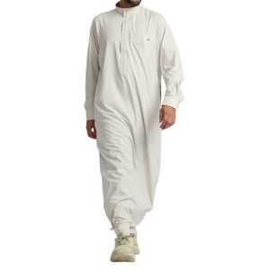 Thobes arabes marocains Al Daffah Jubbah Bon prix Cadeau de Ramadan Eid Thobe pour hommes Style Dubaï Robes longues pour hommes Robes de plein air - Product Image 1