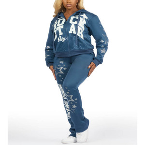 Ensemble de jogging pour femmes, survêtement de sport, tenue athlétique confortable et respirante pour l'entraînement, la course à pied et le fitness - Product Image 6