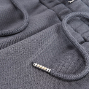 Short gris personnalisé en éponge française Short de survêtement avec strass Modèle populaire Short de survêtement avec strass de style unique avec strass - Product Image 5