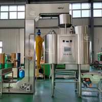 Ligne de production automatique de cacahuètes, noisettes et pistaches torréfiées et blanchies, avec torréfacteur, décortiqueuse à air et machine d'emballage sous vide 500-2000 kg/h