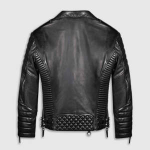 Chaqueta de Cuero Vacuno 100% para Hombre, con Cierre de Cremallera, Logotipo Frontal, Estilo Vintage, Resistente al Viento, Transpirable, Elegancia Robusta - Product Image 5