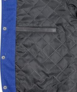 Custom Logo Baseball Varsity Jacket PU leather Sleeve Wool Bomber Men Letterman OEM Winter jacket - Product Image 6
