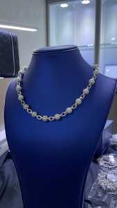 <b>Iced</b> <b>Out</b> 925 Sterling Silver Rhodium Plated Statement VVS Moissanite Diamond High Shine Stylish Everyday Unisex Wear <b>Chain</b> - Product Image 3