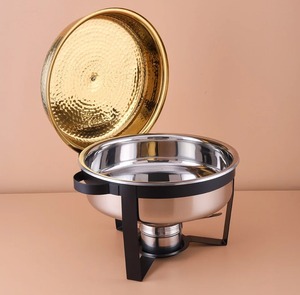 Nueva Llegada Chafing Dish Metal Hotpot Elegante Calentador de Comida Buffet Chaffes Hot Pot Para Hogares Fiestas Hoteles Villas Boda Uso - Product Image 2