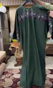 Abayas traditionnelles élégantes et modestes pour femmes robes de Dubaï tissu respirant brodé à la main pierre travail Baggy vêtements musulmans - Product Image 2