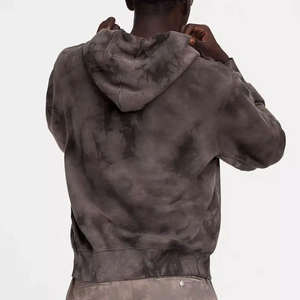 <b>Men</b> <b>Black</b> Tie Dye Hoodie <b>Fleece</b> Pullover Regular Fit hoodies Sweatshirt Casual Streetwear Warm Winter Kangaroo Pocket Printed - Product Image 5