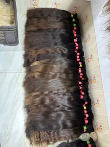 Extensiones de cabello humano natural alineado con cutícula de tejido indio de color Ombre virgen a granel 100% suministro al por mayor para mujeres - Product Image 4