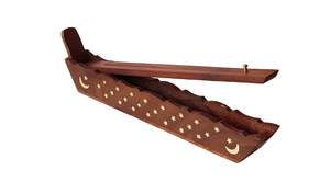 ที่วางธูปไม้จันทน์ประดับทองเหลือง งานฝีมือทางศาสนา เป็นมิตรกับสิ่งแวดล้อม แท่นวางธูปแบบอินเดีย - Product Image 2