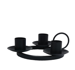 Portavelas de tres cabezas de Metal duradero, diseño único, mesa, decoración del hogar para un ambiente cálido y relajante para uso doméstico - Product Image 2