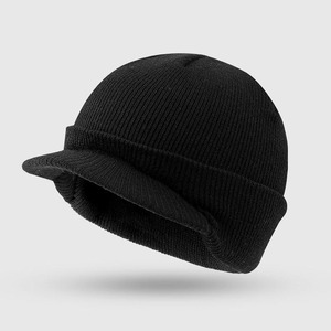 Gorras de Invierno Personalizadas con Texto, Logotipo o Imagen, Gorro de Punto con Visera para Hombre, Gorros Cálidos y Gruesos para Exteriores - Product Image 6