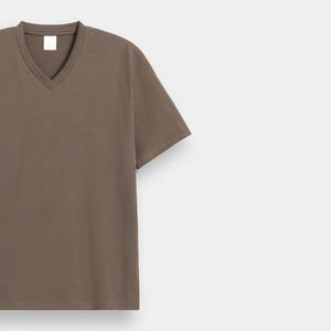 T-shirt unisexe col en V 100 % coton de haute qualité, nouveau design, décontracté, pour l'été, vente en gros 2026 - Product Image 2