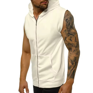 Débardeur à capuche sans manches pour homme, tissu premium 100% coton, chemise de sport pour l'entraînement, le fitness et le style quotidien - Product Image 6