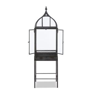 Beau terrarium en métal et en verre fait à la main pour la décoration de table de jardin de maison moderne affichage de plantes d'intérieur et d'extérieur - Product Image 2