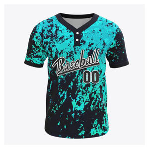 Jersey de béisbol de diseño personalizado del último fabricante con nombre de jugador de equipo propio, camisetas de softbol multicolores transpirables de dos botones - Product Image 5