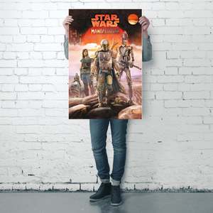 Affiche de l'équipage de The Mandalorian de style moderne, en toile, pour utilisation murale - Product Image 5