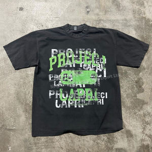 Camiseta Extra Grande para Hombre, Diseño Personalizado, Peso Pesado 280g, Estilo Urbano, Estampado Digital, Cuello Redondo, Tejido de Punto, 100% Algodón Transpirable, Ácido - Product Image 3