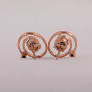 Boucles d'oreilles sel et poivre en spirale avec diamant naturel/Boucles d'oreilles faites à la main en diamant taille ovale pour elle - Product Image 6