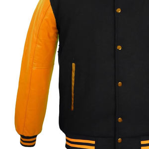 Chaqueta Universitaria Personalizada con Logotipo, Mangas de Cuero, Bordado, Chaqueta Universitaria de Béisbol para Hombre, Chaqueta Universitaria con Letras - Product Image 6