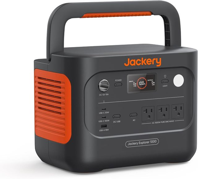 Jackery Explorer 1000 V2 Portable Station 1070Wh LiFePO4 Solar Generator 1500W AC Output Fast Charging Battery Backup US/EU