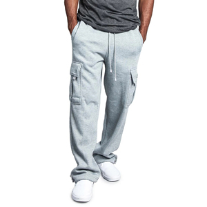 Pantalon cargo Joggers droits Pantalons de survêtement multi-poches Streetwear Pantalons décontractés Pantalons d'extérieur baggy coupe ample pour hommes - Product Image 3