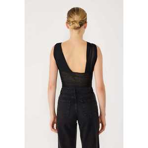 บอดี้สูทแบบเดรปทรงอสมมาตร - Product Image 4