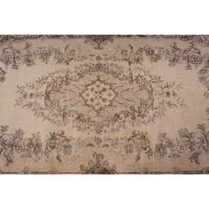 Tapis turc, tapis d'appoint de 3,7 x 6,9 pieds, tapis vintage en laine orientale marron - Product Image 5