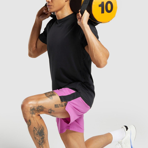 Pantalones cortos deportivos de verano para hombre, pantalones cortos deportivos informales de secado rápido para entrenamiento en el gimnasio con patrón sólido, Joggers ecológicos - Product Image 6